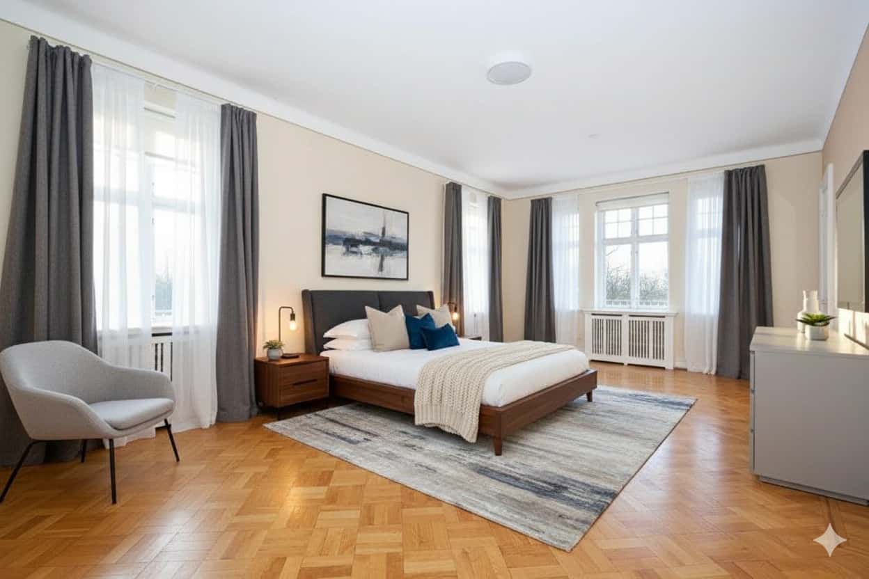 Nachher - Möbliertes Schlafzimmer