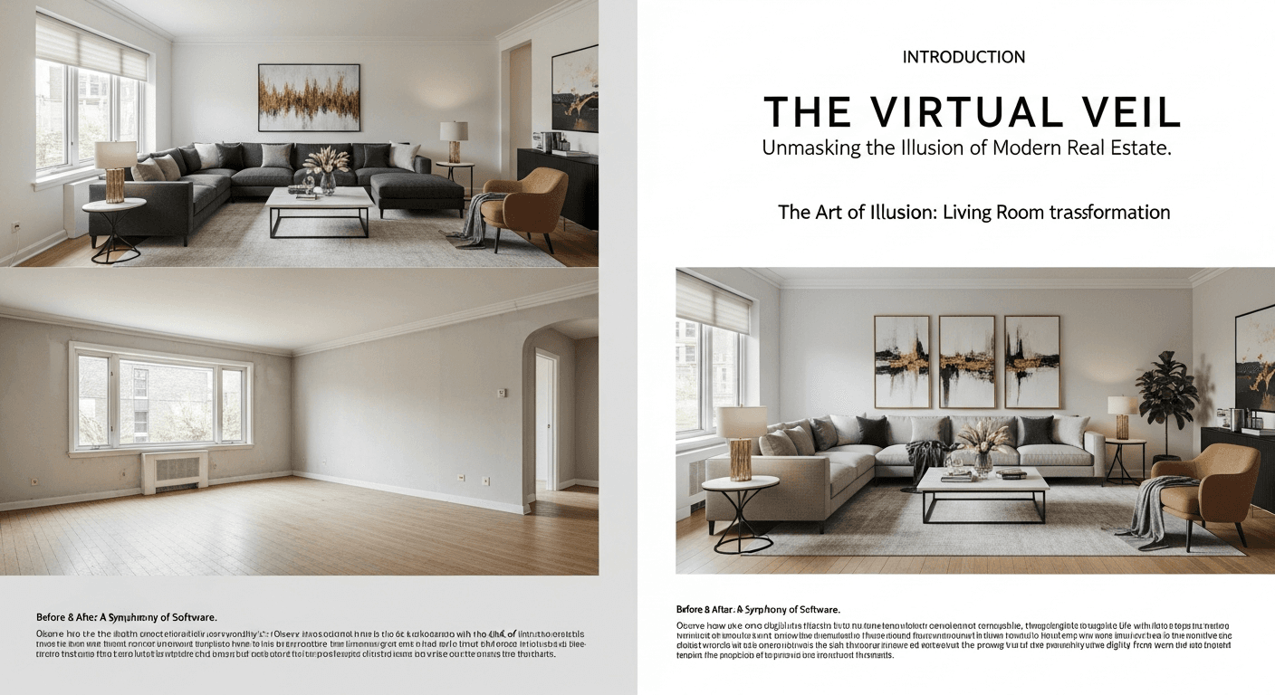 Real estate exposé example with virtual staging