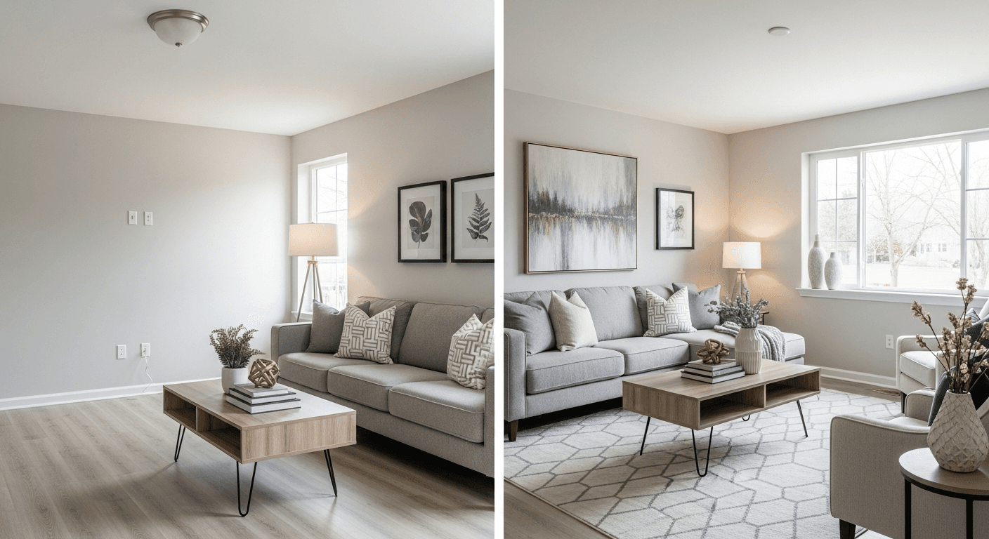Cucina: prima vs dopo il virtual staging