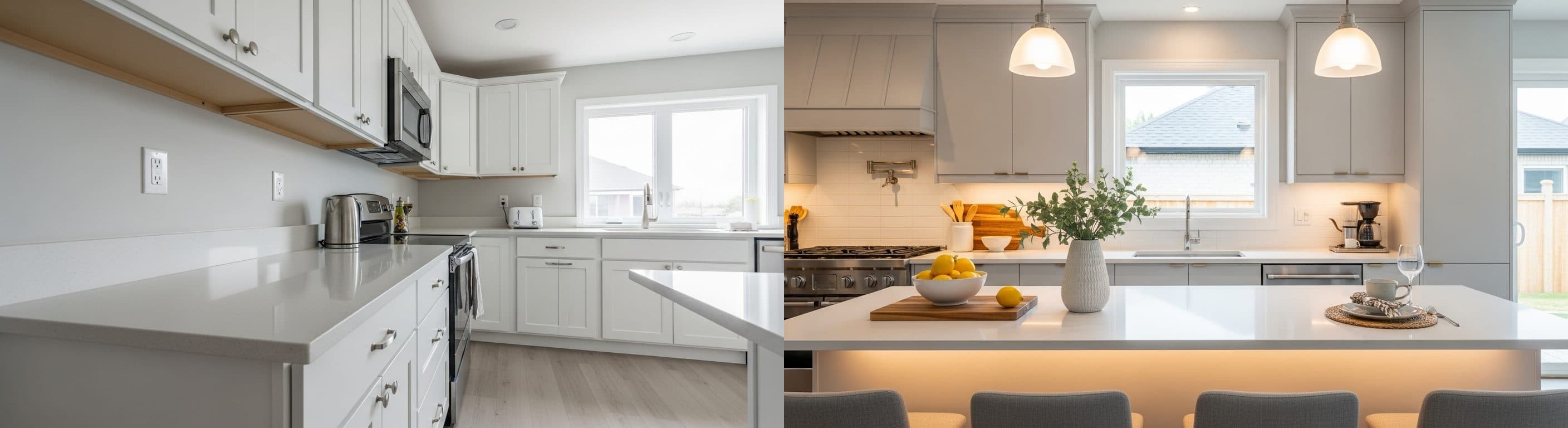 Cozinha: antes vs depois do virtual staging
