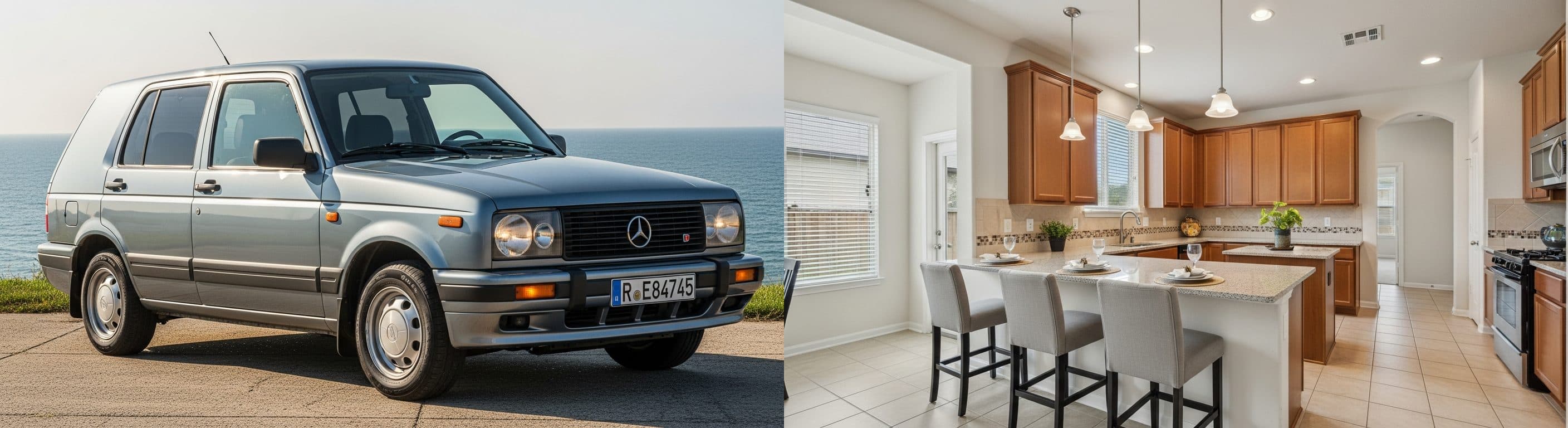 Cuisine : avant vs après home staging virtuel