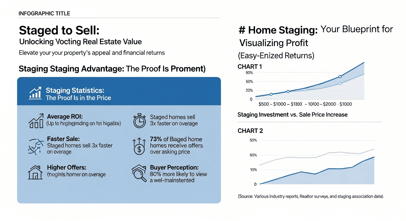 Convaincre les investisseurs immobiliers avec les chiffres du Home Staging – Graphique avec statistiques et biens immobiliers