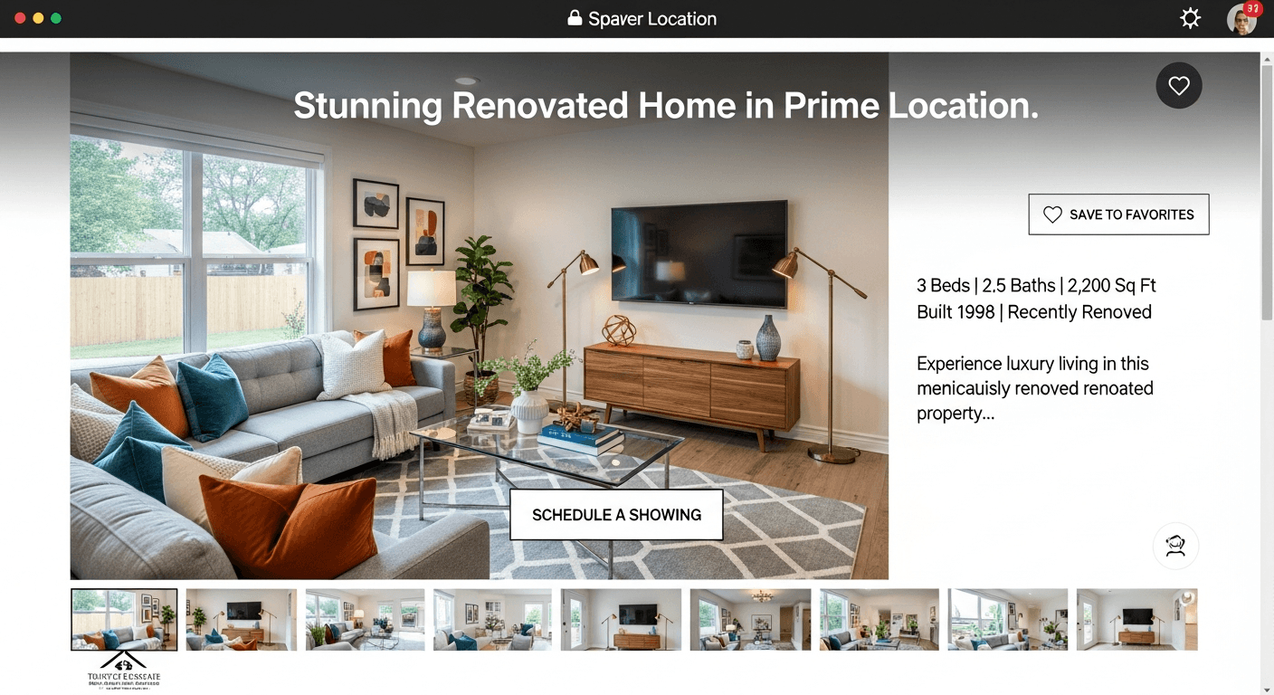 Annuncio immobiliare con titolo ottimizzato e immagine accattivante