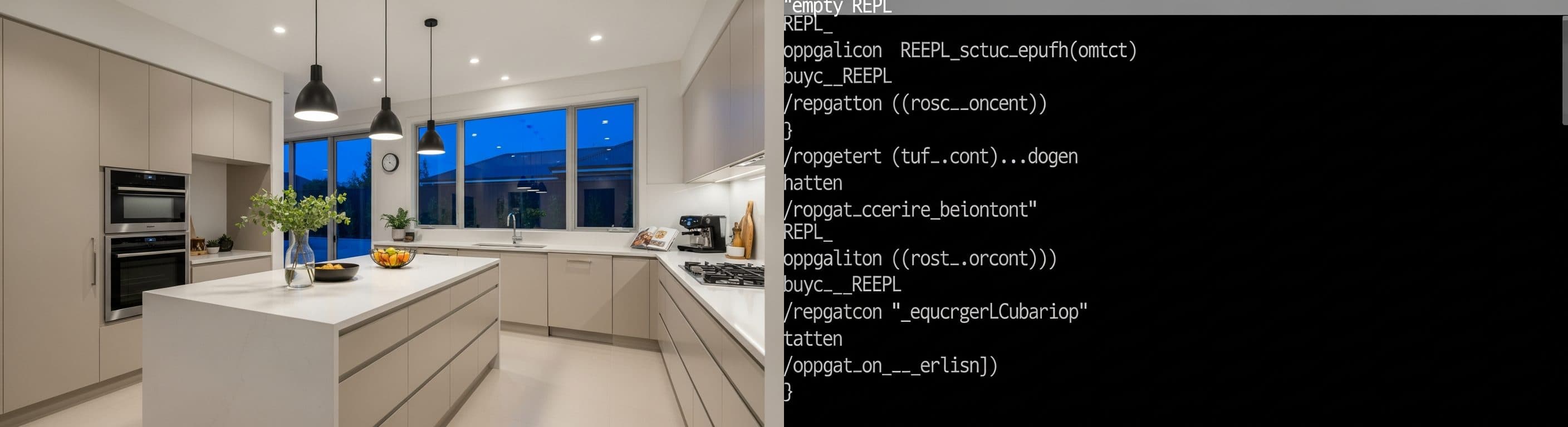 Kjøkken: før vs etter virtuell styling
