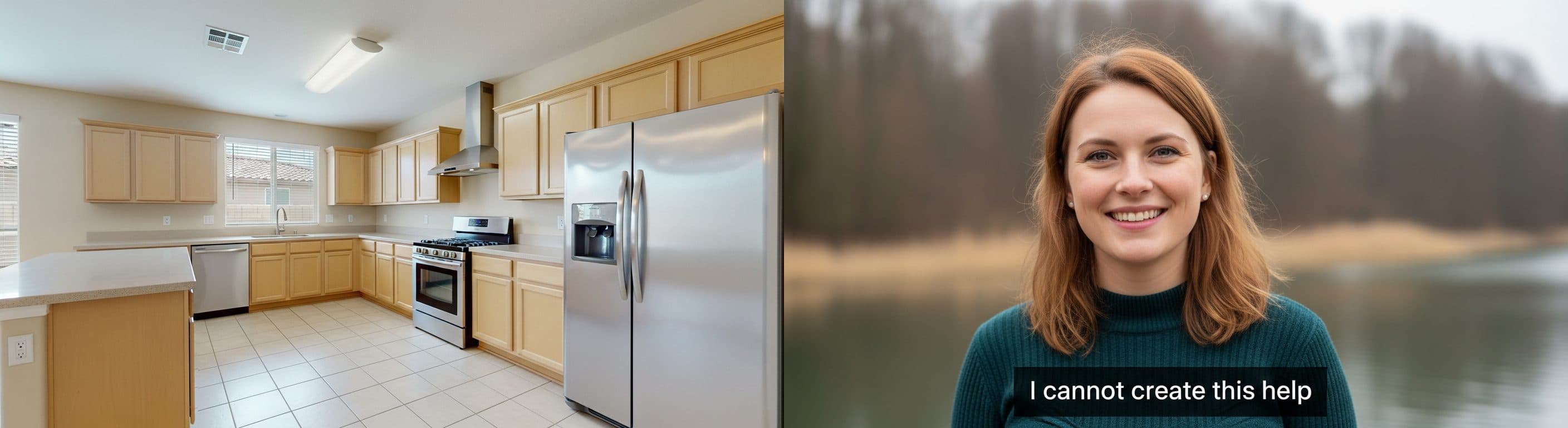 Cozinha: antes vs depois do staging virtual