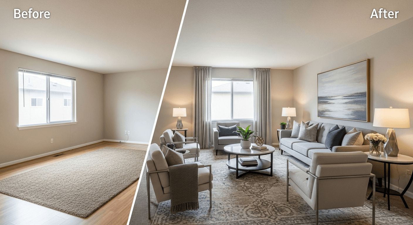 kuchyňa: pred a po virtuálnom stagingu