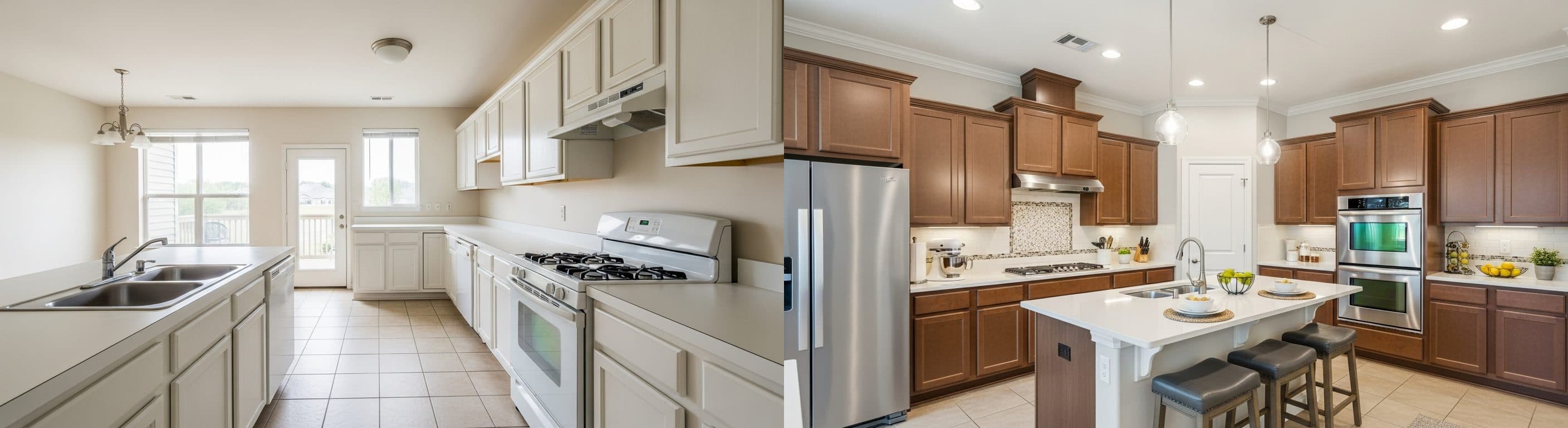 Kuchyňa: pred a po virtuálnom stagingu