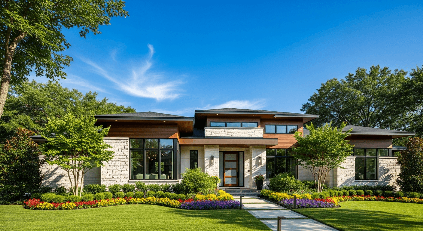 صورة قائمة عقارية مؤثثة باحترافية تظهر واجهة جذابة لمنزل حديث مع تسلسل صور محسن