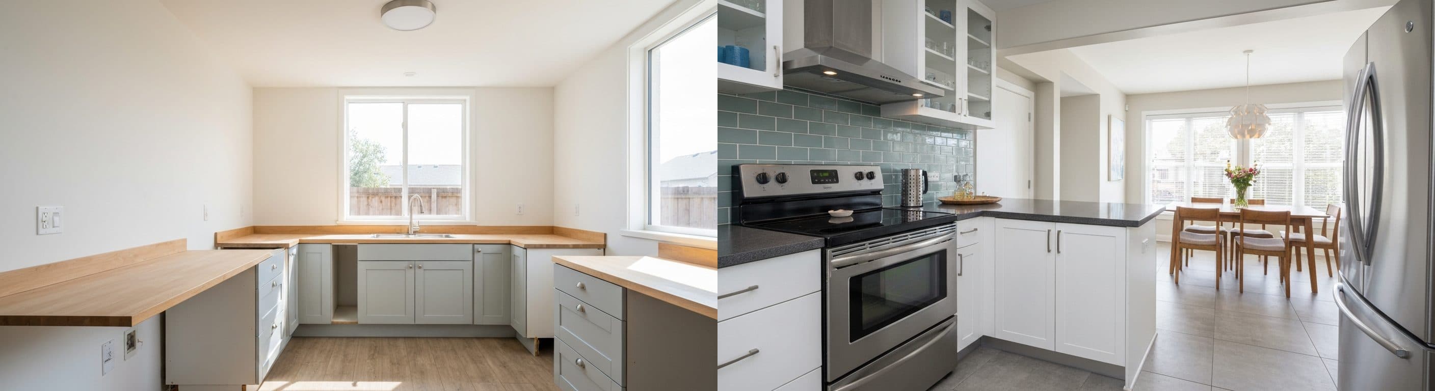 kuchnia: przed vs po wirtualnej inscenizacji