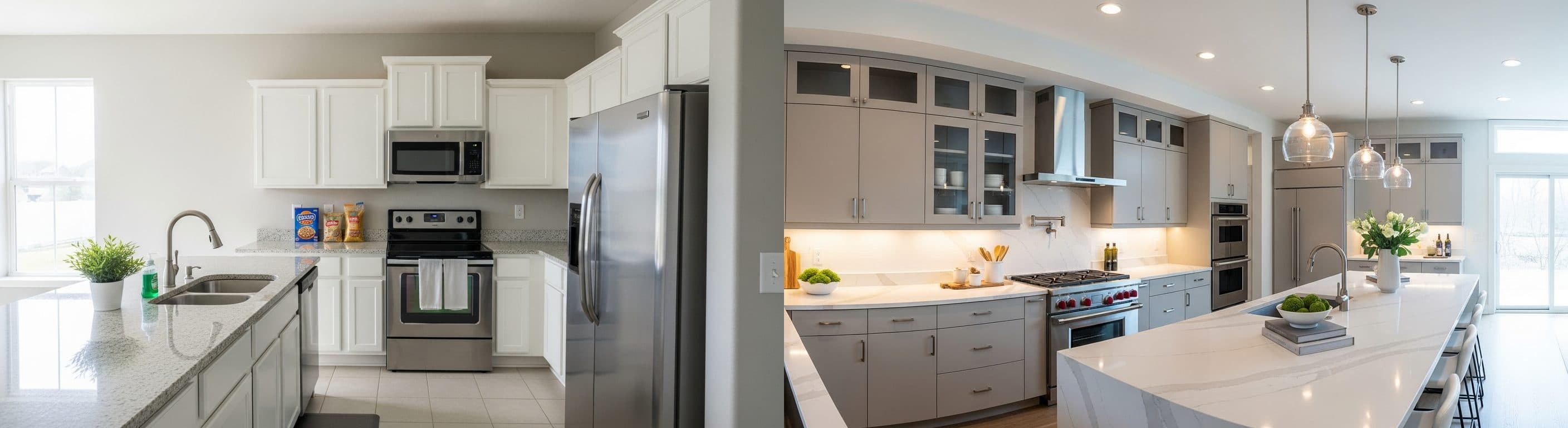 kök: före vs efter virtuell homestaging