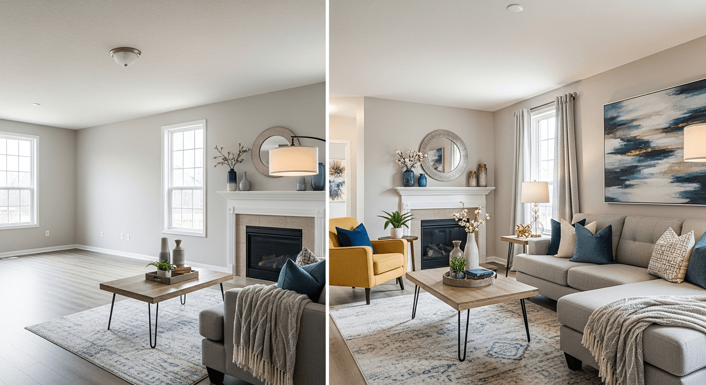 غرفة النوم: قبل وبعد التنسيق الافتراضي