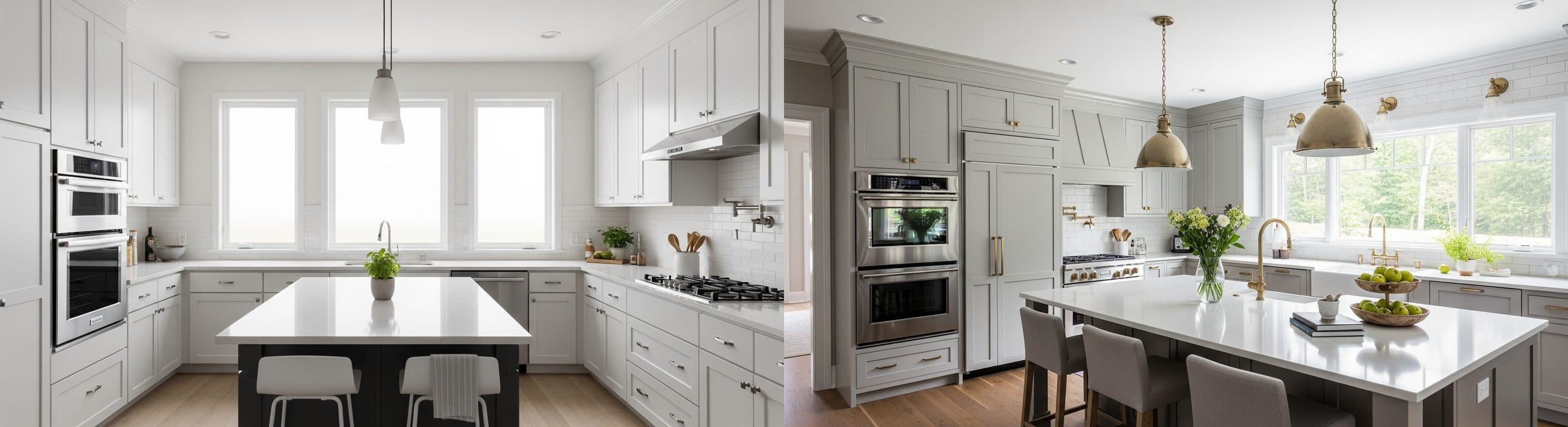 المطبخ: قبل وبعد التجهيز الافتراضي