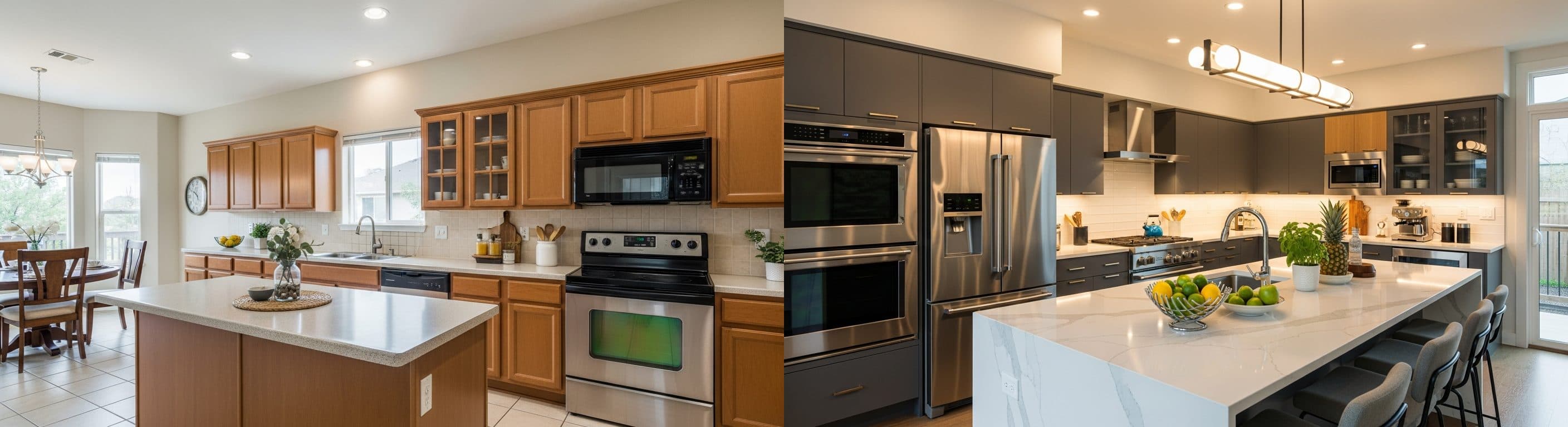 المطبخ: قبل وبعد التنسيق الافتراضي