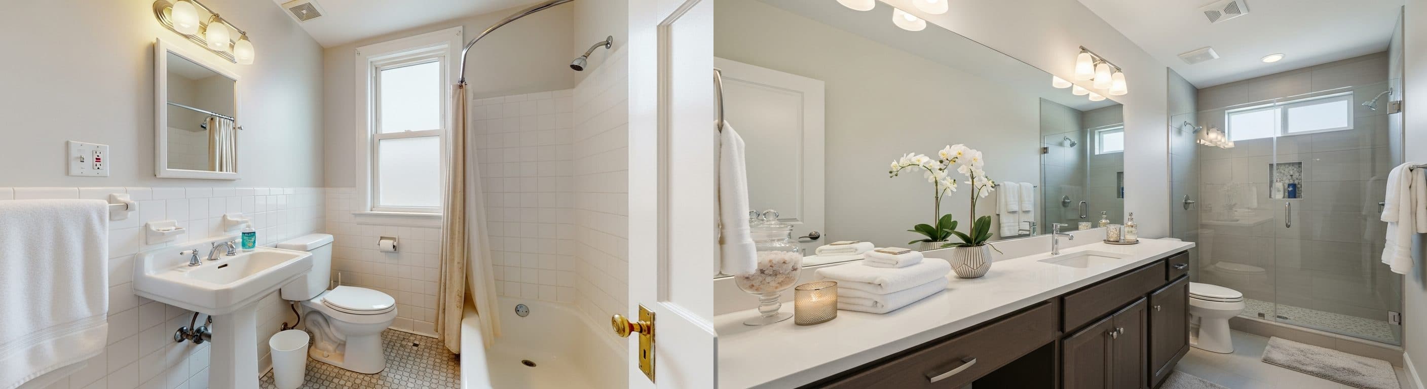 Баня: преди срещу след виртуален стайлинг